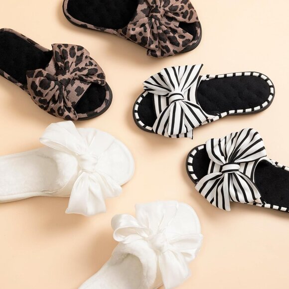 Women's White Memory Foam House Eurytides Slide Slippers Shoes - Picture 3 of 6